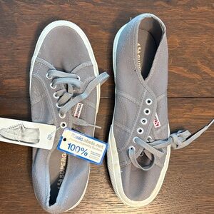 Superga Womens Charcoal Canvas Sneakers NEW women's 11 or 421/2 or could be mens